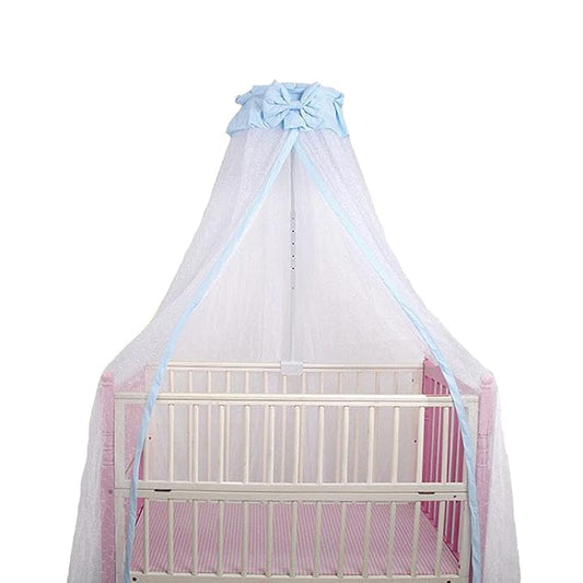 Breathable Crib Netting Bed Curtains Canopy for Kids Mosquito Net Bedroom Decor (Blue, Mosquito net)