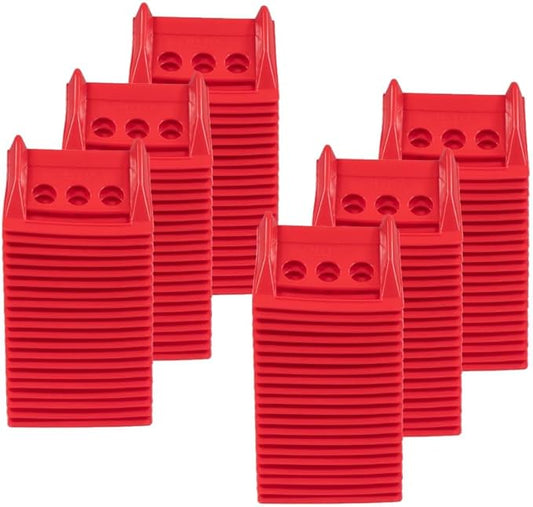 Mytee Products (120 Pieces Red 4"x6" Flatbed Edge Protectors with Carrying Case - 4" Winch Ratchet Straps Corner Protectors for Flatbed Cargo Load