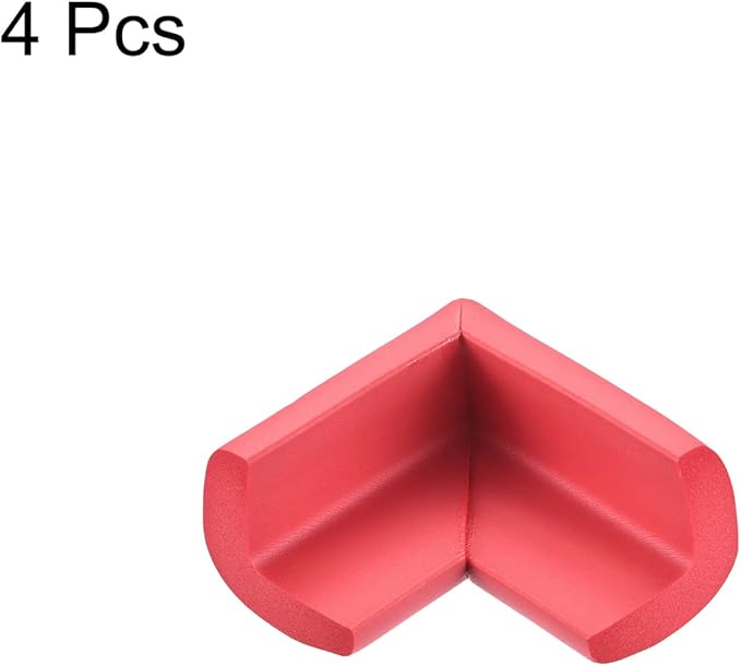 uxcell Corner Guards Edge Protectors, 4Pack Foam Safety Bumper Thicken, 55mm/2.16"(L) for Furniture Corner Table Edge Guard, Red