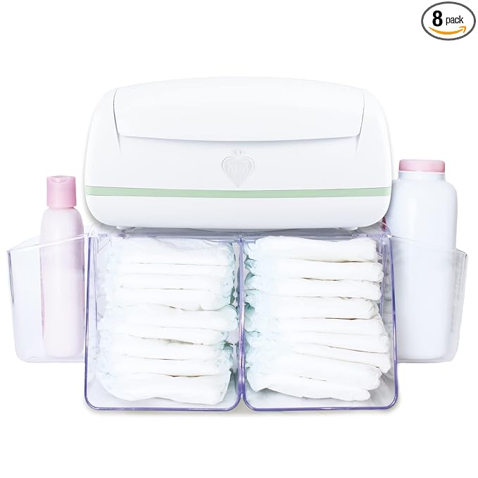 Prince Lionheart Warmies Wipes Warmer Kit Designed for Reusable Cloth Wipes | Includes 1 everFRESH Pillow and 1 Dresser Top Diaper Depot