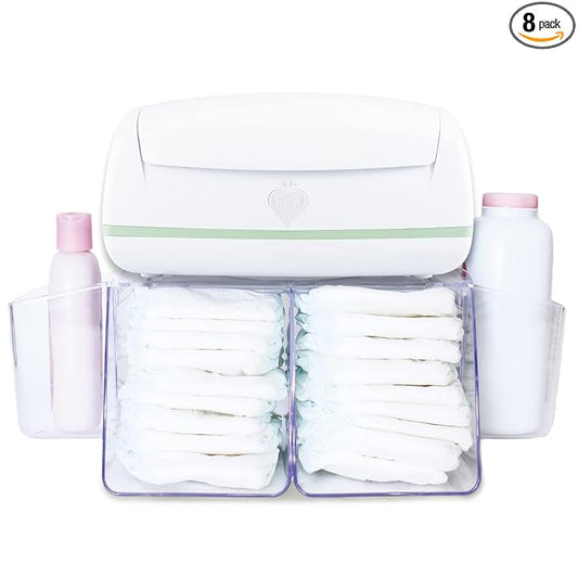 Prince Lionheart Warmies Wipes Warmer Kit Designed for Reusable Cloth Wipes | Includes 1 everFRESH Pillow and 1 Dresser Top Diaper Depot