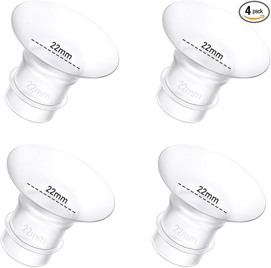 4Pcs Breast Pump Flange Insert 22mm Compatible with Momcozy/Spectra/Medela/eufy/Elvie/Lansinoh/Paruu P10 Breast Pump, Fit for Momcozy M5/M9/M6/V2 Pro/V2 pro/S12 Pro/eufy E10 S1 S1 Pro, 24mm Flange