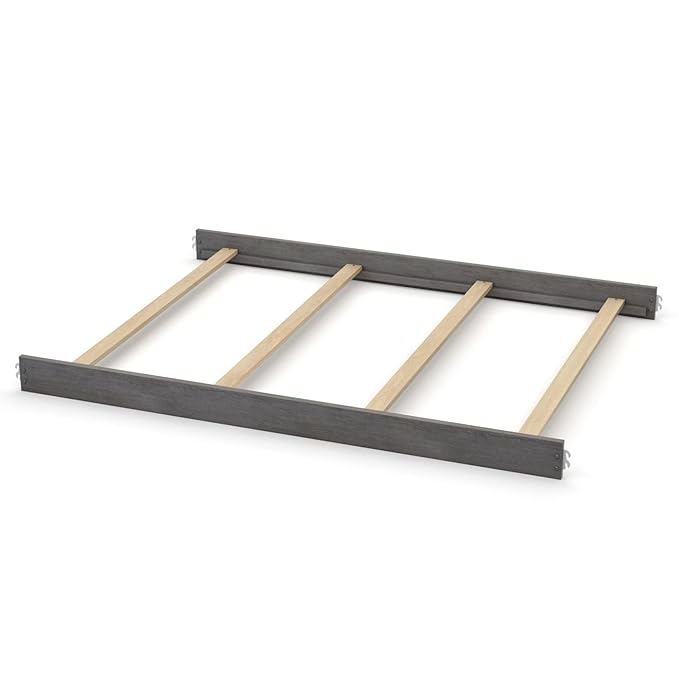 Full-Size Conversion Kit Bed Rails for Oxford, Soho, Ozlo & Avalon Baby Convertible Cribs - Solid Wood - Toddler & Adult Rail for Full-Size Bed - Nursery Furniture (Multi-Tone Grey, Hook-On Kit)