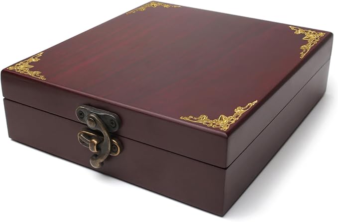 48 Solid Pure Copper Box Corner Protectors, Retro Table Edge Cover, Cabinet Furniture Decoration Edge Safety, Desktop Jewelry Box Corner Protectors (Gold)