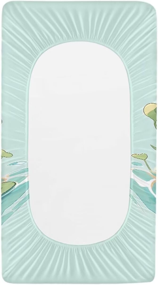 Heart Otter Changing Pad Covers, Ultra Soft Baby Diaper Change Table Non Slip Contoured Pad Covers for Baby Boys Girls