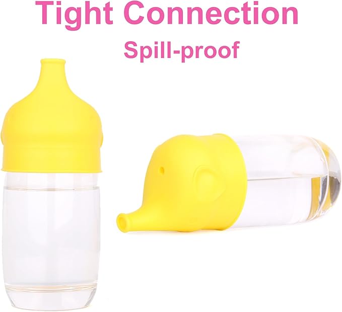 5 Pack Silicone Sippy Cup Lids, Soft Spout Sippy Cups, Reusable Silicone Lids for Cups