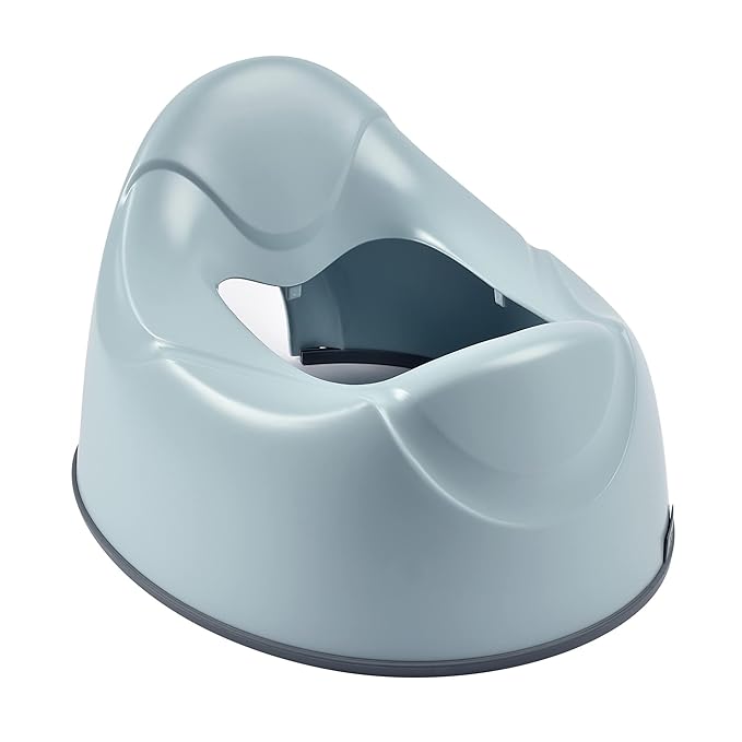 BEABA Ergonomic Training Potty, Provides Comfort and Support, Lightweight & Portable, Compact Toddler Potty (Rain)