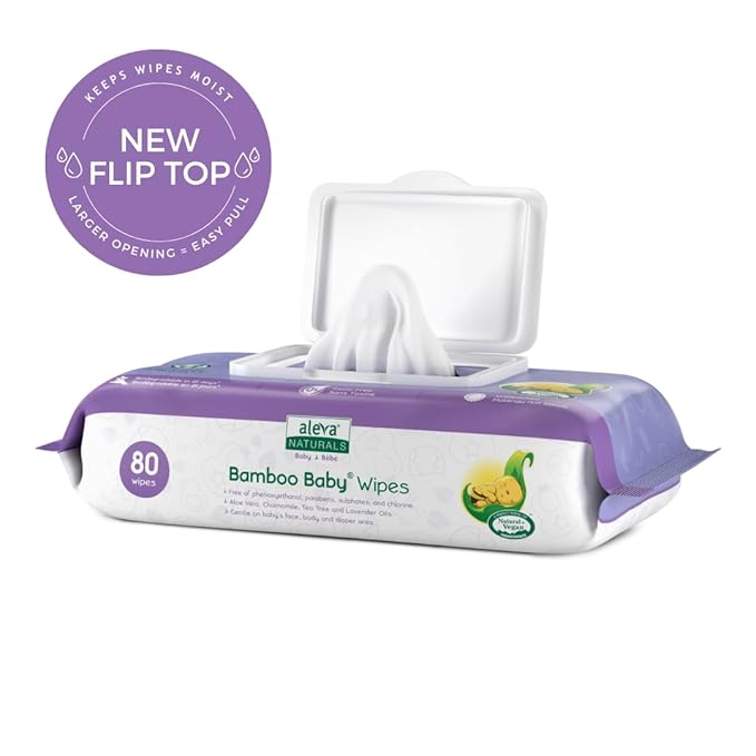 Aleva Naturals Bamboo Baby Wipes - 80 ct