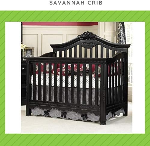 Toddler Bed Safety Guard Rail for Munire & Echelon Convertible Cribs - Solid Wood Rail for Convertible Crib to Toddler Bed Conversion - Safety Bed Rail for Children (Black)