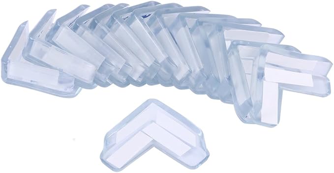 Corner Protector, 15pcs Clear Furniture Protectors Guards L Shape Safety Bumpers with High Adhesive Gel for Cover Sharp Furniture Table Edges
