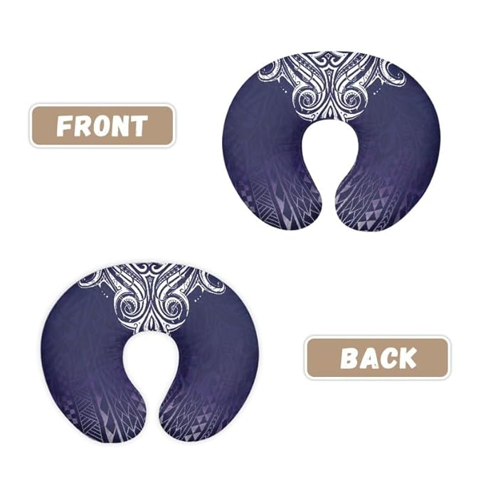 Navy Blue Gradient Removable Nursing Pillow Cover Hawaiian Totem Geometric Nursing Pillow Slipcovers for Breastfeeding Moms Boho Island Zigzag Fits Bottle Feeding