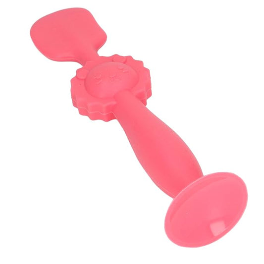 Marhynchus Soft Baby Butt Cream Applicator Skin Friendly Silicone Diaper Cream Spatula with Suction Base (Red) Diaper Cream Spatula Diaper Cream applicator