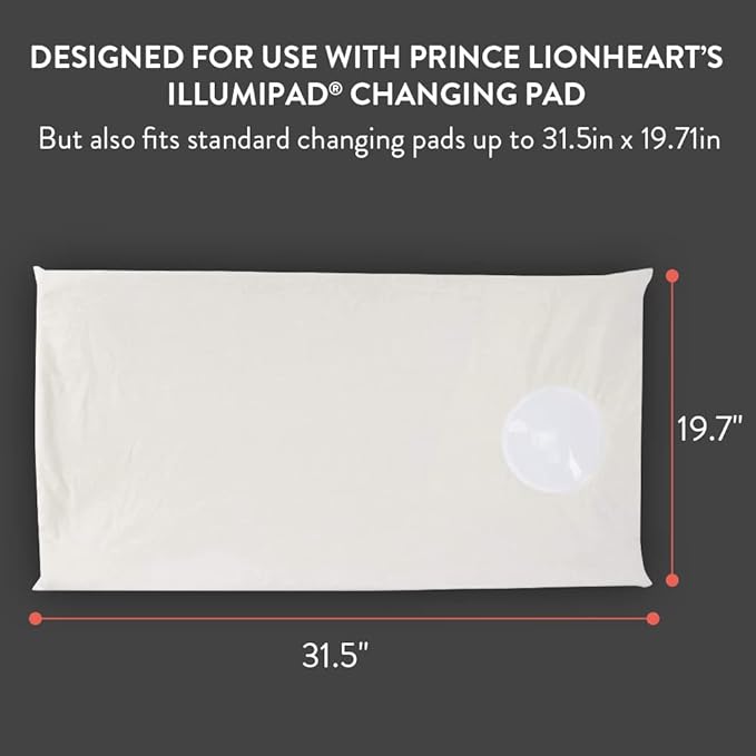 Prince Lionheart IllumiPAD Changing Pad Cover, Cream