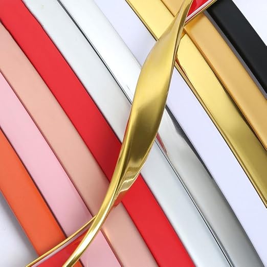 6.5ft Edge Guard U-Shape Edge Banding Self Adhesive TPE Edge Protector Strip, Glossy Corner and Edge Bumper Guards, Edge Protector(Gold,9mm)