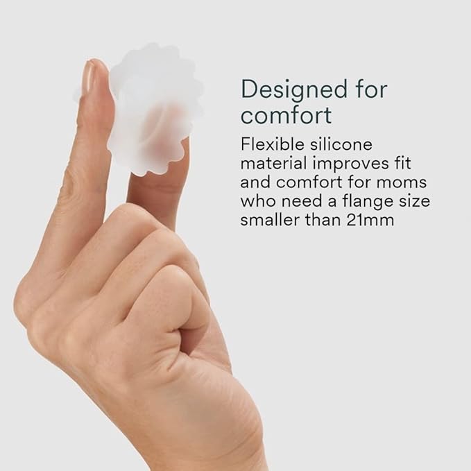 Willow Breast Pump Sizing Insert - 13mm - Flange Inserts, Improves Fit and Comfort for Breast Pumping Moms, Fits in 24mm Willow Breast Pump Flange - 2ct