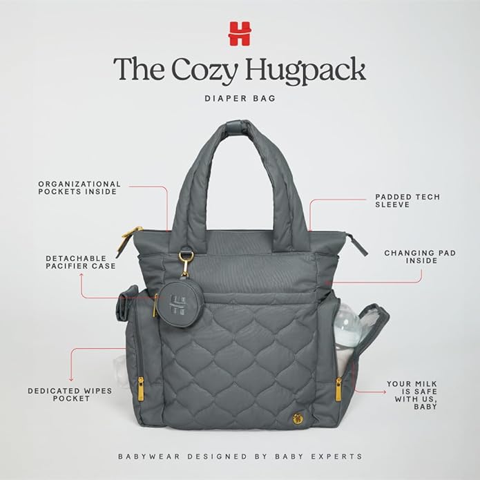 HUGGIES unisex-adult Cozy Hugpack Tote Diaper Bag