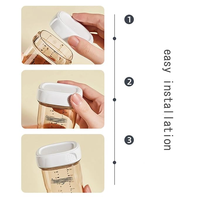 Breast Milk Feeding Bottle Storage Lids Compatible for hegen Baby Bottles (3 Pack)