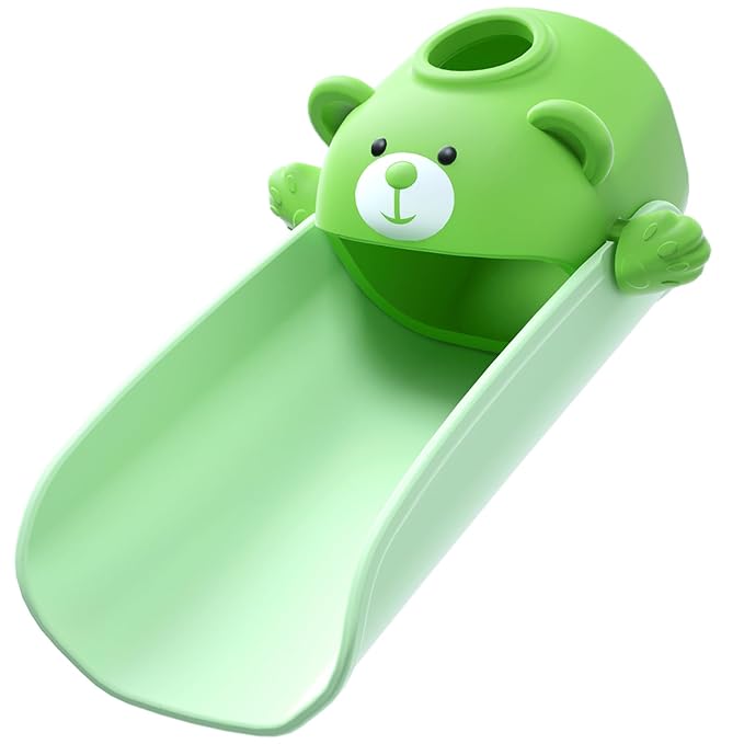 Faucet Extender for Toddlers with Temperature Sensor, Sink Extender for Kids Hand Washing, Fits Most Standard Bathroom Kitchen Faucets (Not for Pull-Out or Extra Wide), Cute Bear Design