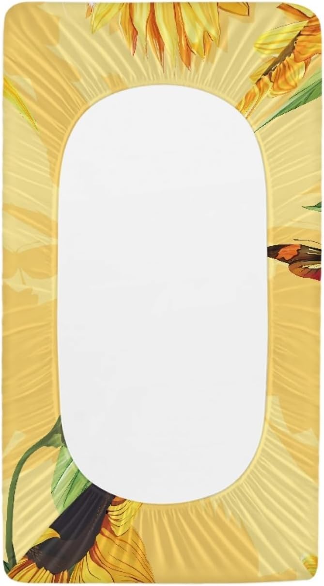 Changing Pad Cover, Sunflower Yellow Changing Table Cover Breathable Changing Table Sheet Diaper Changing Pad Cover