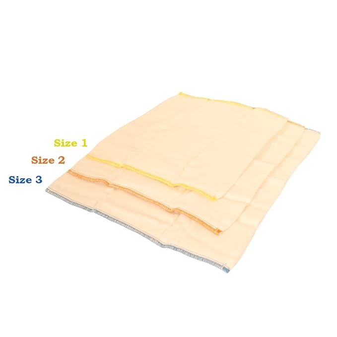 –Unbleached Organic Prefolds – 6 Pack, Baby Cloth Diaper Bamboo Cotton Blend Prefolds, High Quality, Premium, Eco-Friendly, (4x8x4) (Size 2)