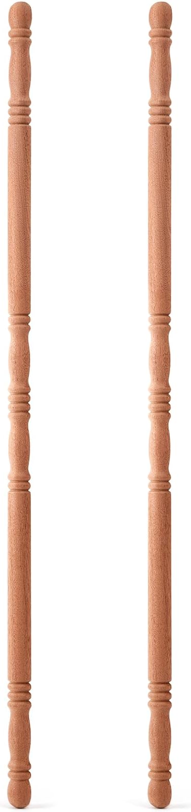 DoubleFill 2 Pack Sapele Wood Corner Guards for Wall Luxury Dark Wood Decorative Wall Corner Protector 39-1/2'' x 1'' Hardwood Edges Protect Trim for High End Home Decor, Easy Installation