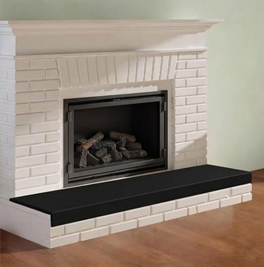 Kidkusion Soft Seat Edge Cushion | Made in USA | 80" | Black | Fireplace Safety Cushion | Hearth Pad
