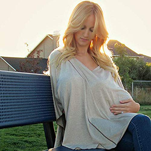 Solana Nursing Cover By Dria: Premium Breastfeeding Poncho made with Organic Modal Fabric.