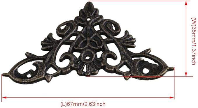 Furniture Decorative Cover Vintage Decor Box Corner Decorative Metal Corners Appliques for Furniture Pack of 20