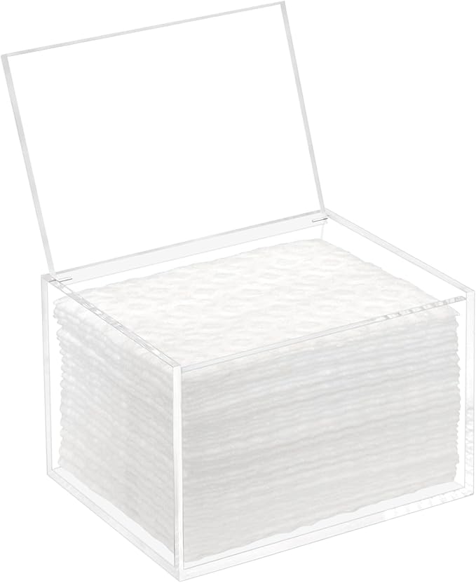Dry Sweeping Cloths Pad Holder Container, Floor Mopping Storage Acrylic Box for Fabric Softener Sheets, Clear