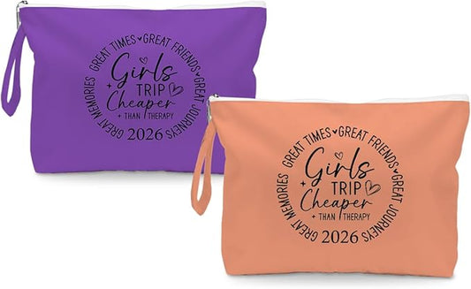 Fokongna 2PCS Girls Trip Gifts Wet Bag Wet Dry Bag Beach Bags Favors for Swimsuit Toiletry Bags Travel Essentials For Women, For Beach Travel Gym Swimsuit Dirty Diaper Gifts