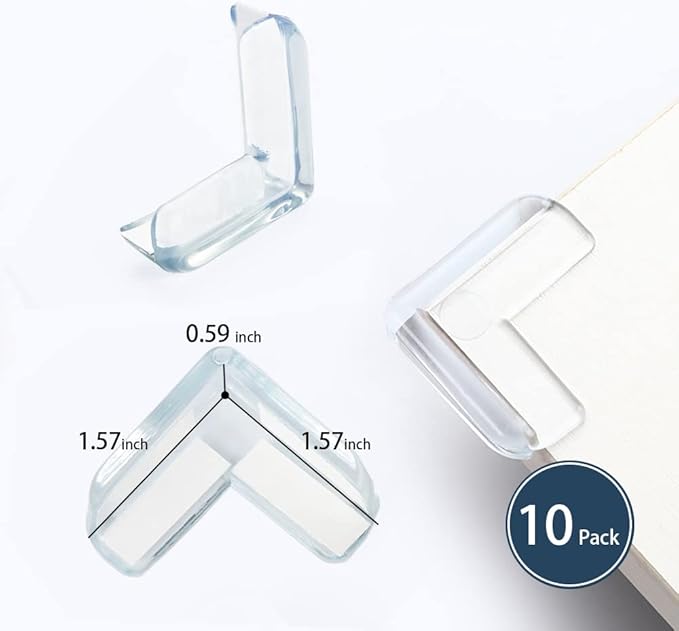 TANLOMY Furniture Corner Guards, 10 Pieces of Baby Corner Protectors at Home Against Sharp Corners Safety Table Corner Guard Corner Protectors-L Shaped