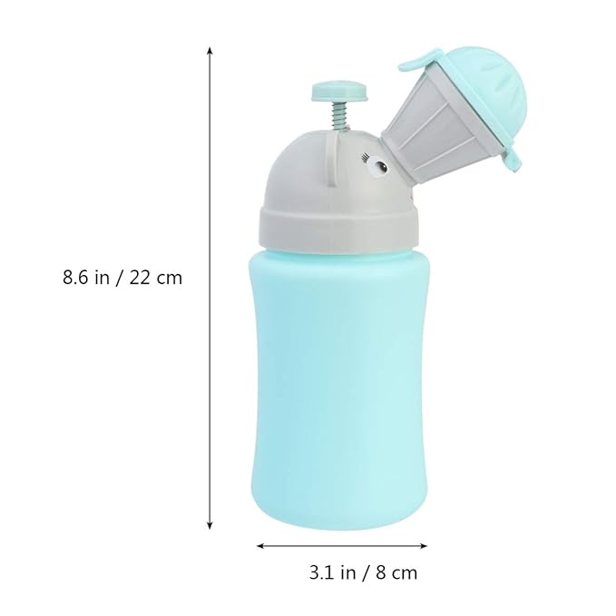 Healifty Portable Kids Car Urinal for Boys Lightweight Travel Potty Bottle Emergency Outdoor Toddler Urinating Container 4.72X3.14X8.66 Inch
