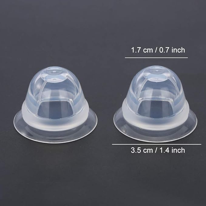 Nipple Sucker, 1 Pair/Box Food-Grade Silicone Breastfeeding Aid Women Flat and Inverted Nipples Former Enlager Corrector
