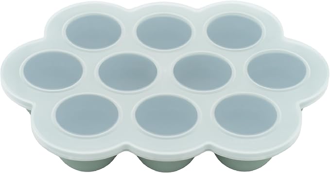 WeeSprout Baby Meal Prep Bundle - Glass Baby Food Storage Jars Containers with Plastic Lids & Silicone Freezer Tray - Microwave, Freezer & Dishwasher Safe - for Baby Food & Breast Milk