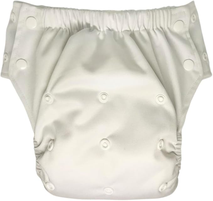 EcoAble Reusable Potty Training Diaper with Insert, Daytime Pull-on Cloth Training Pants for Toddlers and Big Kids (Size 2, White)