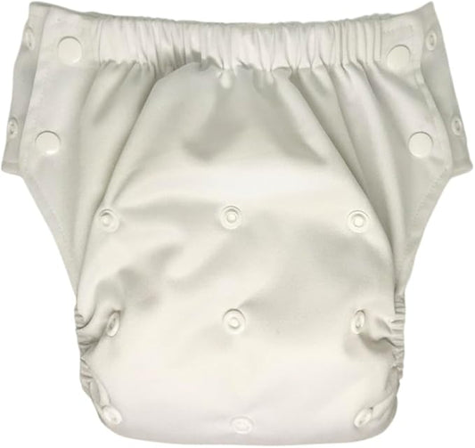 EcoAble Reusable Potty Training Diaper with Insert, Daytime Pull-on Cloth Training Pants for Toddlers and Big Kids (Size 3, White)