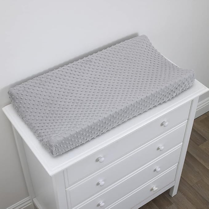 iEvolve Changing Pad Cover Ultra Soft Minky Dots Changing Table Cover Breathable Changing Table Sheet Diaper Changing Pad Cover for Baby Boys Girls (Silvergrey)