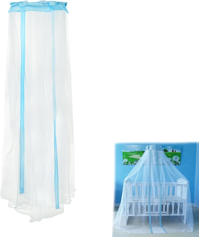Crib Mosquito Net Crib Dome Bed Canopy Foldable Cot Net Tent Universal Palace Style Dome Bed Curtain (Stand Rod NOT Included)