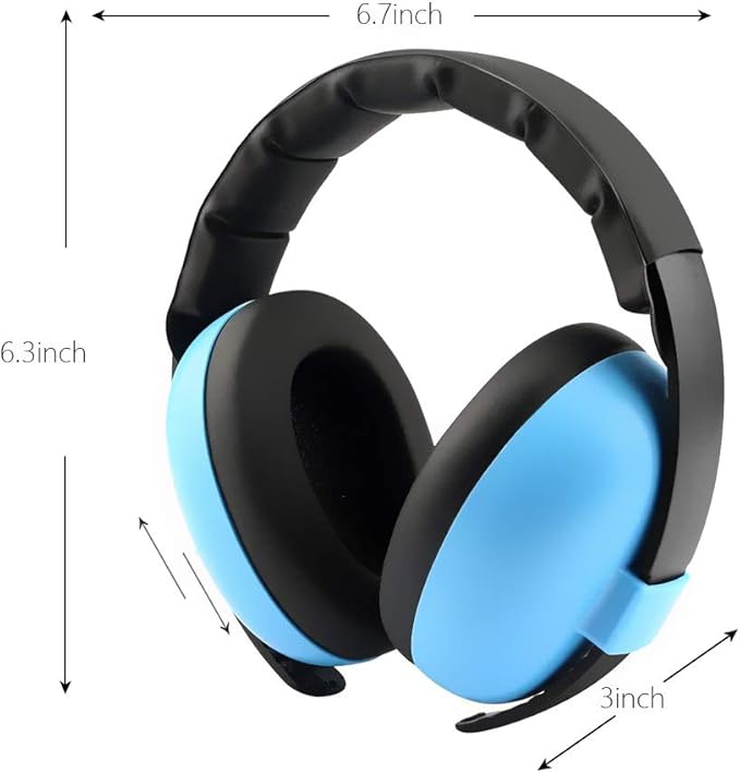 Solar-Power Baby Noise Cancelling Headphones, Ear Protection Earmuffs for 0-3 Years Kids