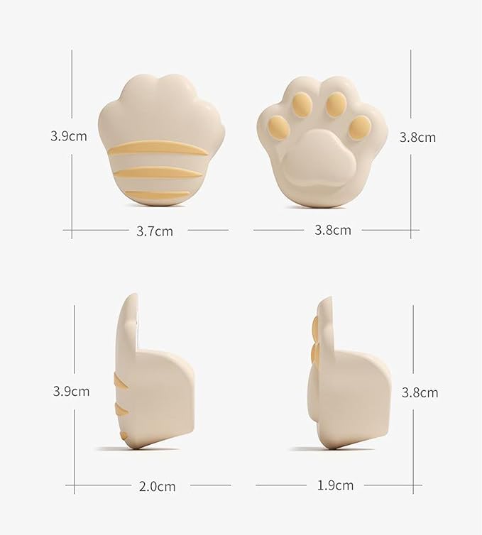8Pcs Cat Paw Corner Protector Baby - Desk Soft Corner Protectors Guards for Kids Safety - Cute Baby Table Corner Protector Cartoon for Various Furniture Styles (Apricot-B)