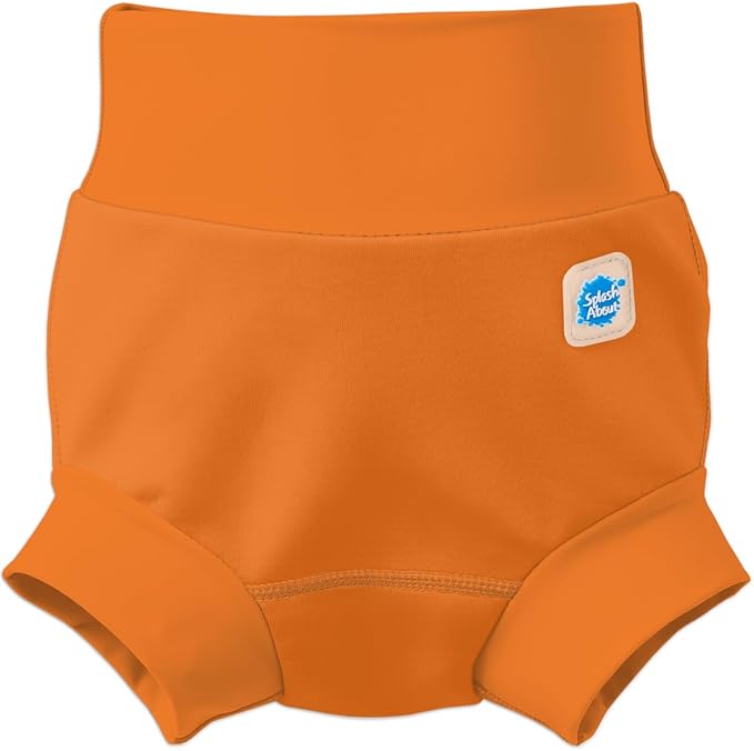 Splash About Happy Nappy Swim Diaper, Neon Orange, 6-12 Months