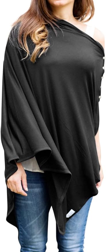 Byrd & Blume Maternity Nursing Cover Breathable Lightweight Breastfeeding Cover Wrap Shawl Scarf Poncho Full 360