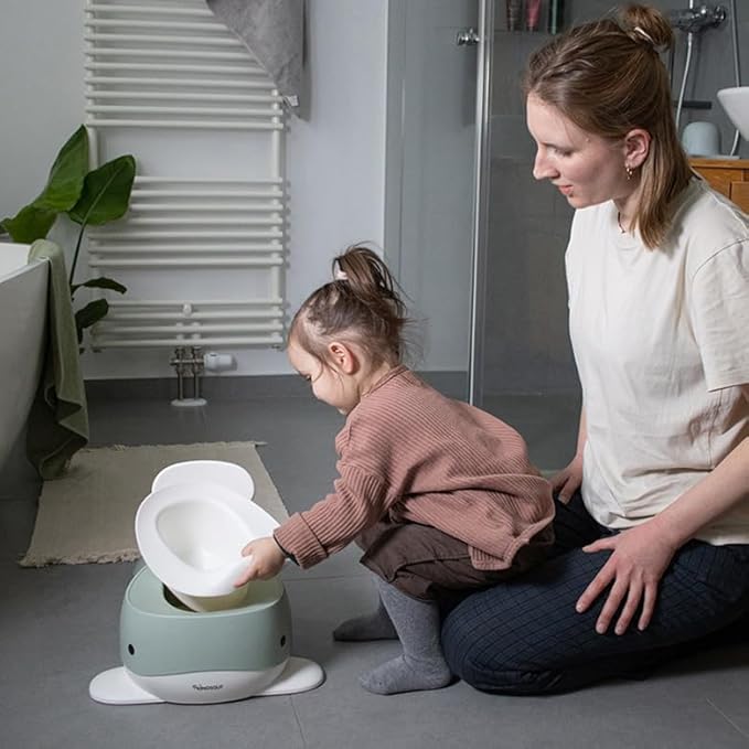 Kindsgut Whale Potty Training Toilet – Ergonomic Toddler Potty for Boys & Girls, Designed in Germany, Non-Slip & Easy Clean, Aquamarine
