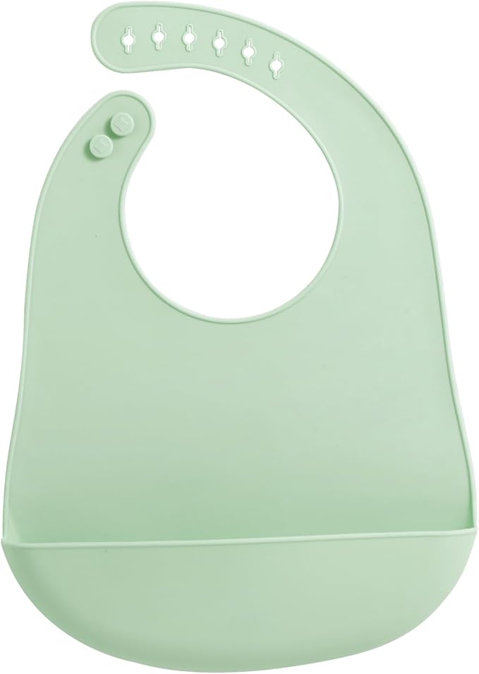 PandaEar 3 Pack Baby Bibs for Eating with Food Catcher, Waterproof Silicone Bibs for Babies Toddlers Boys Girls, Adjustable Baby Food Feeding Bibs, BPA Free