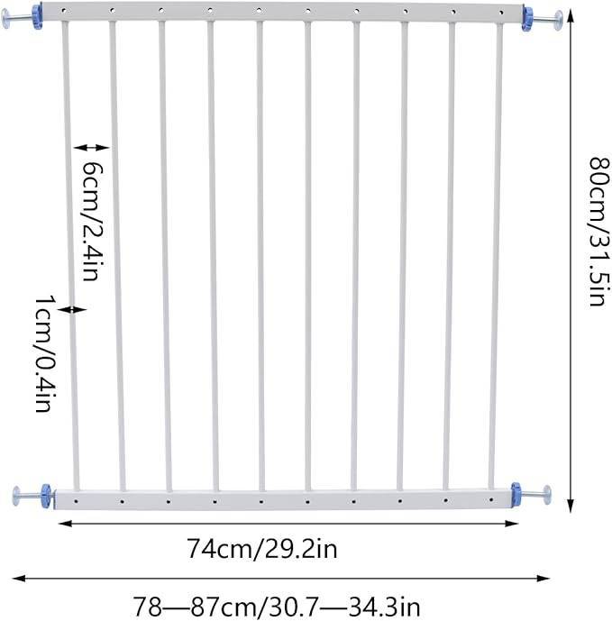 Baby Window Guards for Children, Adjustable Wide Kids Safety Window Guard Prevents Accidental Falls, Home Security Childproof Interior Bar Guard for Windows Wide 30.7" - 34.3"(1 Panels)
