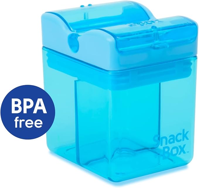 Precidio Design Snack in the Box NEW Little Finger-Friendly Eco-Friendly Reusable Snack Container (Blue) 1001BL