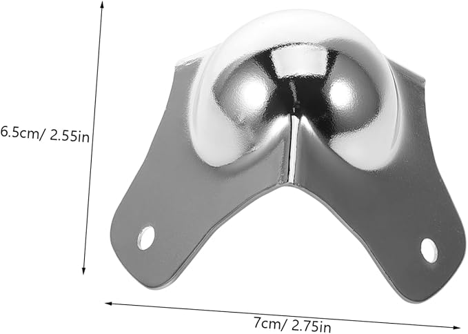 Alipis 6pcs Chromed Ball Corners Metal Edge Guard Protector for Furniture Table and Flight Cases Durable and Easy to Install for Protection