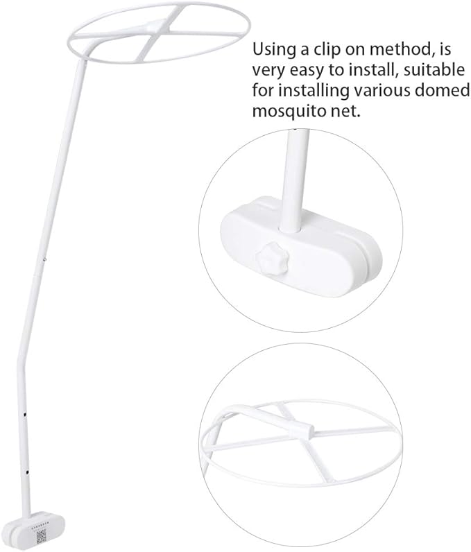 Mosquito Net Holder,Mosquito Net Stand Holder Set Adjustable Clip-On Crib Canopy Holder Rack Mosquito Net Accessories