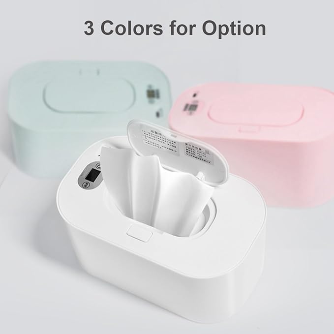 Cocoarm Baby Wipe Warmer Baby Wipe Heater Even Heating Wet Wipes Warmer and Dispenser USB Powered Wipe Warmer for Babies, Holding 80pcs Wipes (Adjustable Temperature)
