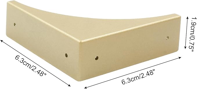 Bivethoi 4 Packs Bronze Box Corner Protectors, Edge Cover Safety Guard Furniture Decorative Metal Table Corner (2.76" x 0.79")
